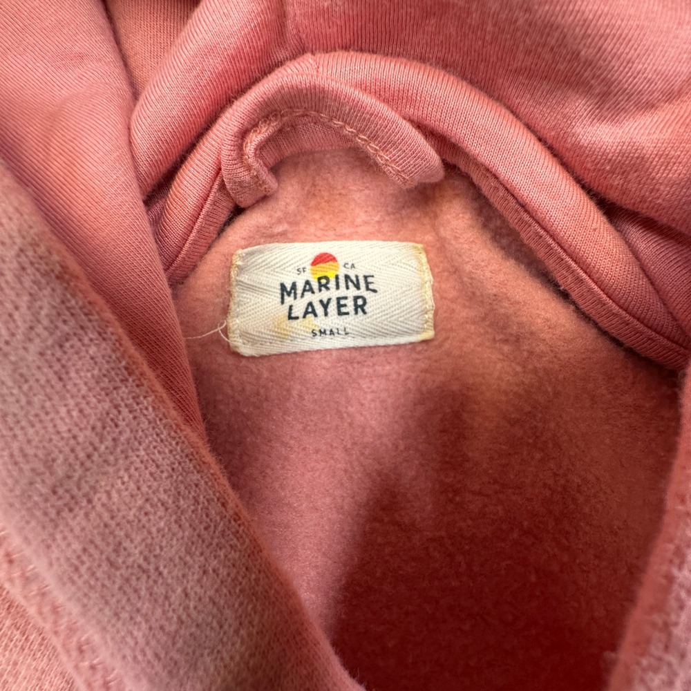 Marine Layer Archive Hoodie Mens Small Multi Colorblock Stripe Pullover Retro - Picture 3 of 9